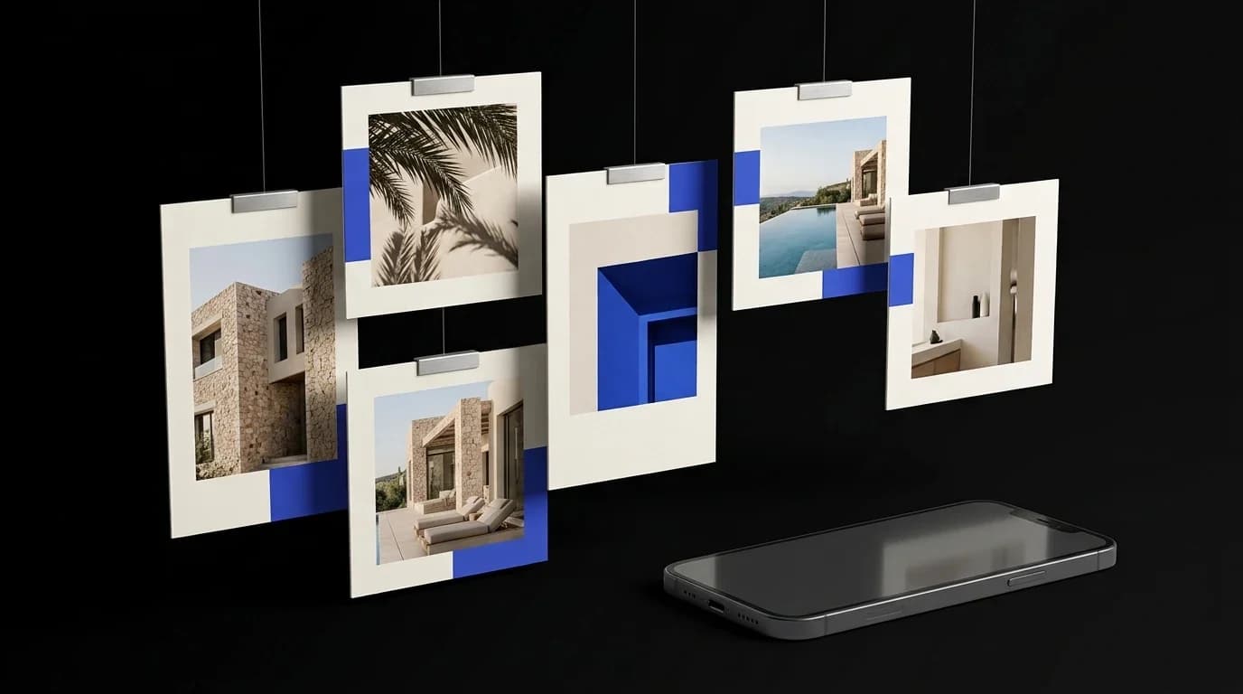Gameel visual study: Planned as a grid, posted as a feed