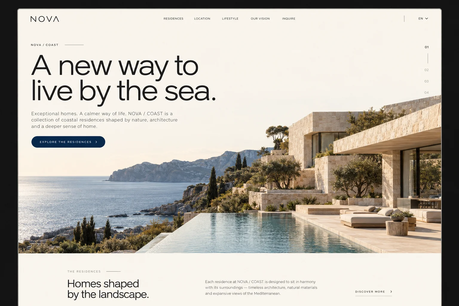 Gameel concept study for a developer website
